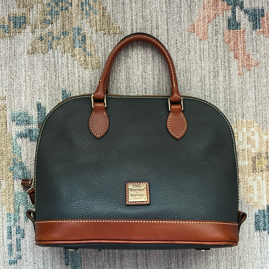 Dooney & Bourke Elephant Pebble Leather Zip Zip Satchel Crossbody